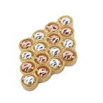 Zawieszka romb - różowe złoto i srebro