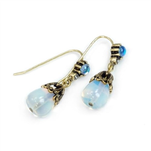 kolczyki szkło opal