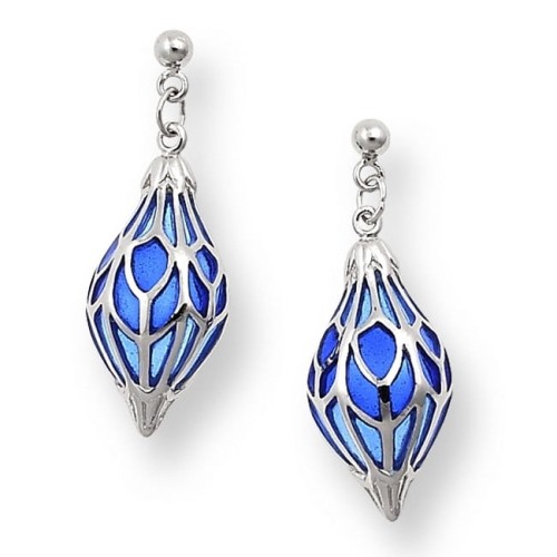 Srebrne Kolczyki z Emalią