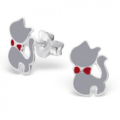 Kolczyki z Szarym Kotem