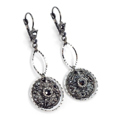 Długie Ciemne Kolczyki