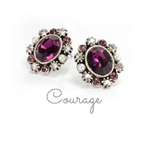 Kolczyki z Ametystowym Kryształem