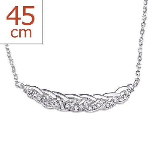 Srebrny Naszyjnik z Plecionką