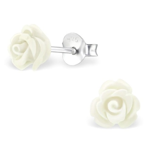 Kolczyki z Białą Różą