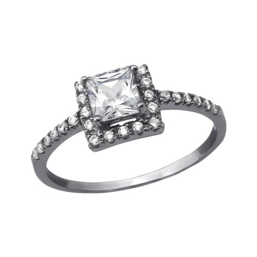 Pierścionek Kwadratowa Cyrkonia
