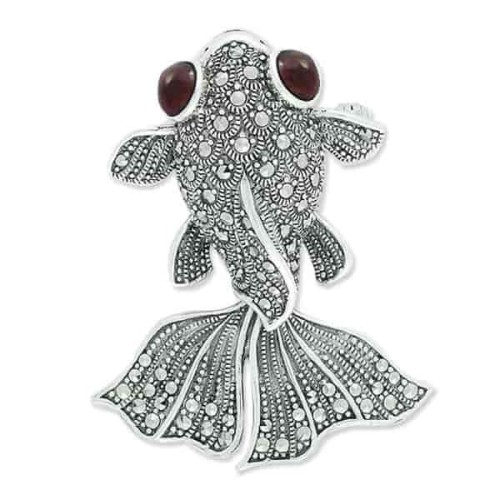 Srebrna Broszka z Rybą