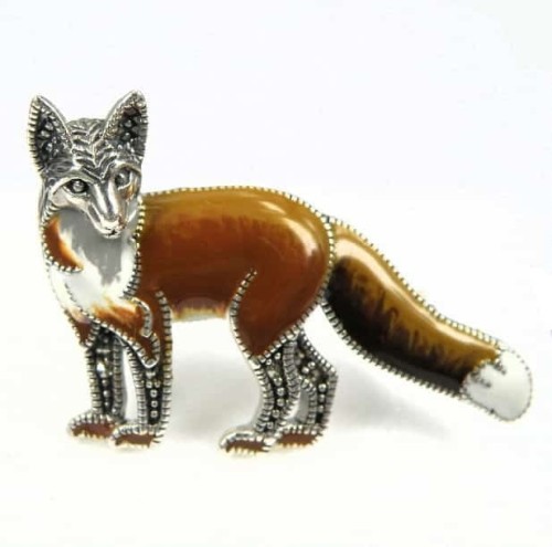 Srebrna Broszka z Lisem