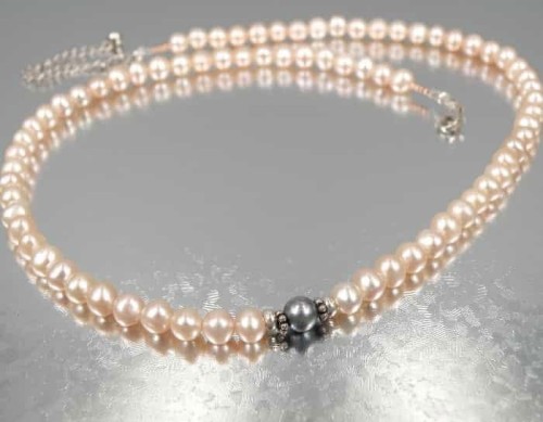 Naszyjnik z Różowych Pereł