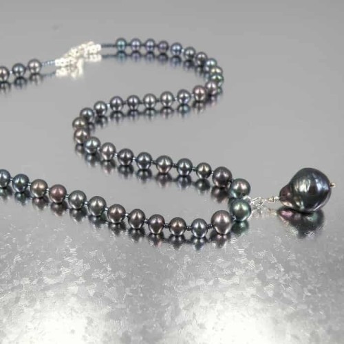 Naszyjnik Czarne Perły