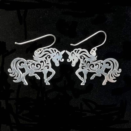 Kolczyki Wiszący Unicorn