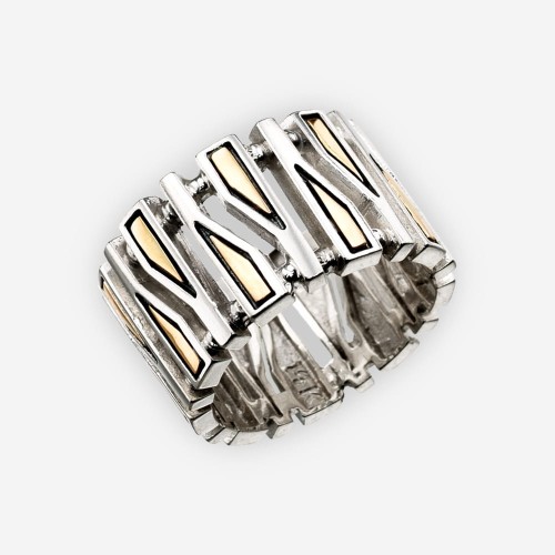 narrow-geometric-fragments-silver-ring-gold-accents.jpg