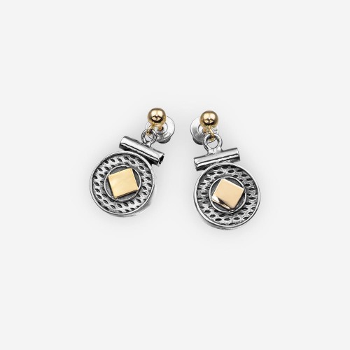 Kolczyki Srebro Złoto