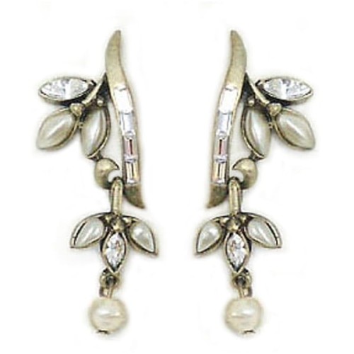 Kolczyki z Kryształami i Perłami