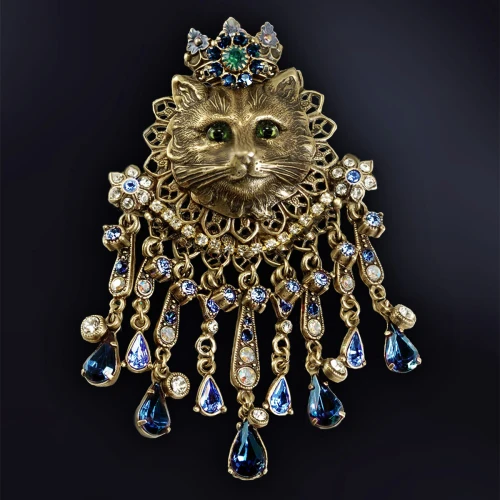 Broszka z kotem Elizabethan Feline