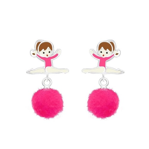 Kolczyki Ballerina z Pomponem
